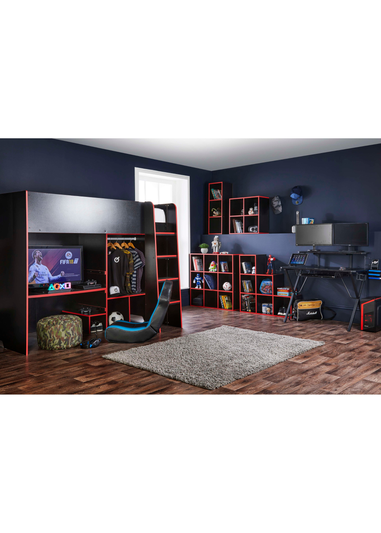 Lloyd Pascal 9 Cube Storage Unit in Black and Red