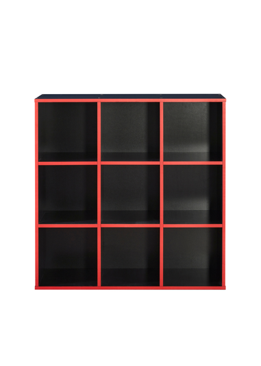 Lloyd Pascal 9 Cube Storage Unit in Black and Red