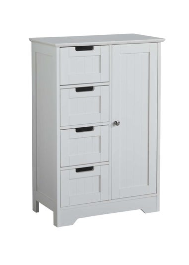 Lloyd Pascal Storage Cabinet with 4 Drawers and Single Door (82cm x 56cm x 30cm)