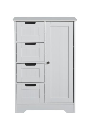 Lloyd Pascal Storage Cabinet with 4 Drawers and Single Door (82cm x 56cm x 30cm)