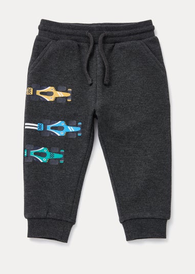 Boys Charcoal Race Car Joggers (9mths-6yrs)