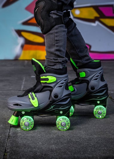 Xootz Quad Led Skates Green