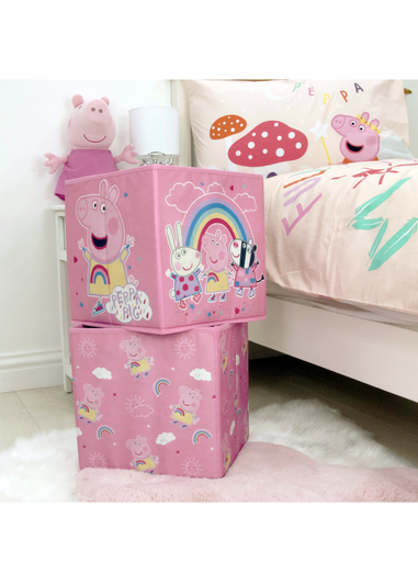 Peppa Pig Drop 2 Pack Storage Box (30cm x 30cm)