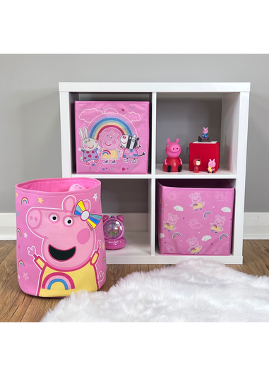 Peppa Pig Drop 2 Pack Storage Box (30cm x 30cm)