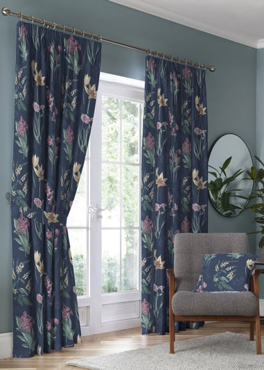 Dreams & Drapes Caberne Pencil Pleat Curtains With Tie-Backs