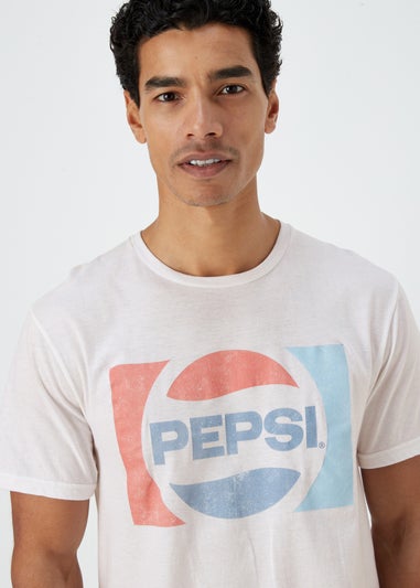 White Pepsi Print T-Shirt