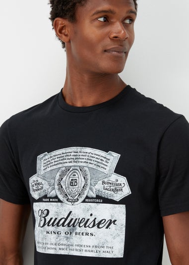 Black Budweiser Print T-Shirt