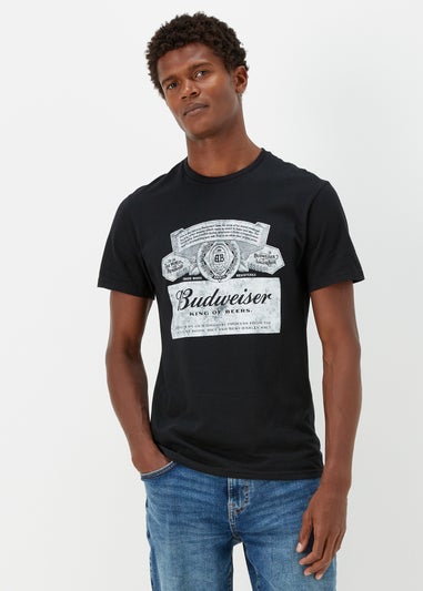 Black Budweiser Print T-Shirt