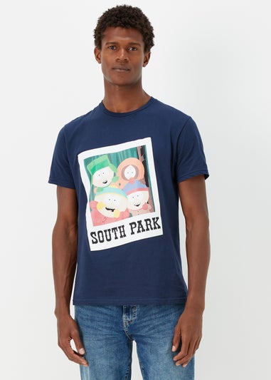 Navy South Park Print T-Shirt