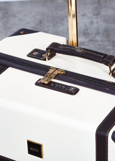 Rock Luggage Cream Vintage Suitcase