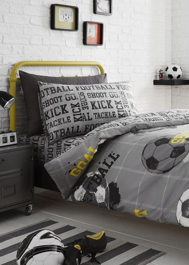 Bedlam Football Grey Duvet Cover Set