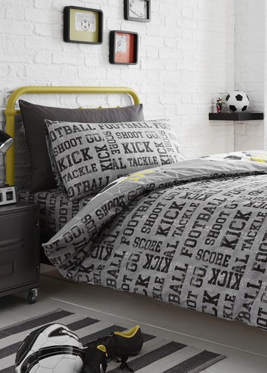 Bedlam Football Grey Duvet Cover Set