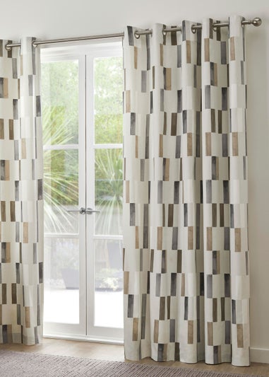 Fusion Oakland Natural Eyelet Curtains