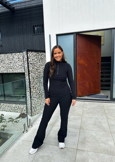 In the Style Jac Jossa Black Ribbed Trousers