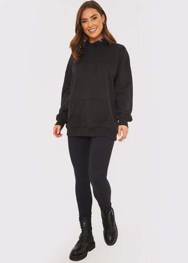 In the Style Jac Jossa Black Embroidered Hoodie