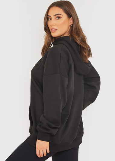In the Style Jac Jossa Black Embroidered Hoodie