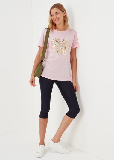 Pink Butterfly Print T-Shirt