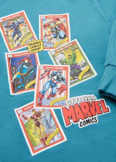 Kids Teal Marvel Comics Pyjama Set (5-12yrs)