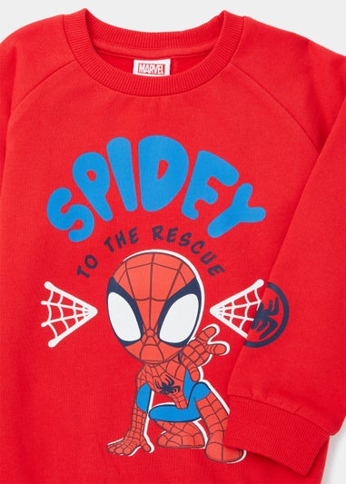Boys Red Marvel Spider-Man Logo Hoodie