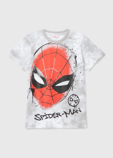 Kids Grey Marvel Spider-Man Graffiti T-Shirt (4-13yrs)