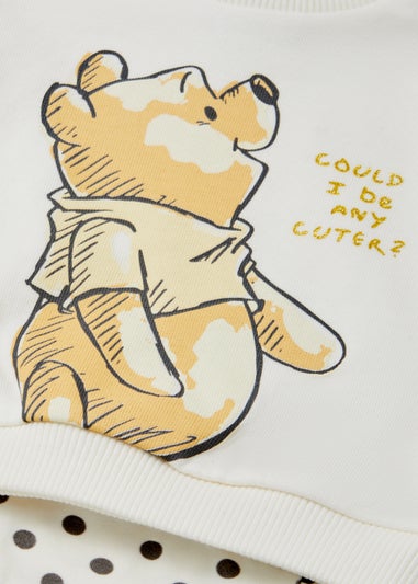 Baby White Disney Winnie the Pooh Sweatshirt & Joggers Set (Newborn-12mths)
