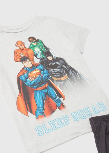 Kids Black DC Comic Sleep Squad Short Pyjama Set (5-12yrs)