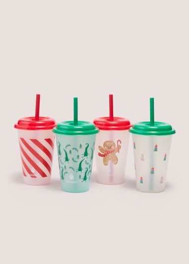 Green & Red Christmas Colour Changing Cups