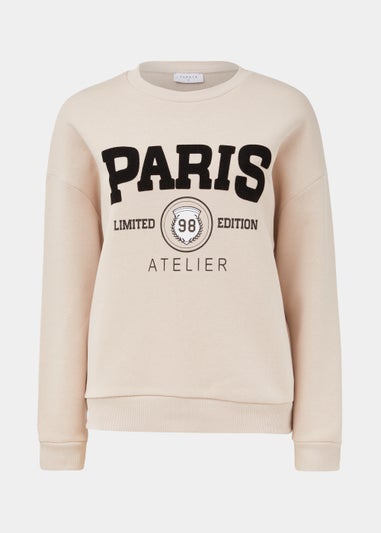 Beige Paris Sweatshirt