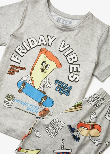 Kids Grey Friday Vibes Pyjama Set (4-13yrs)