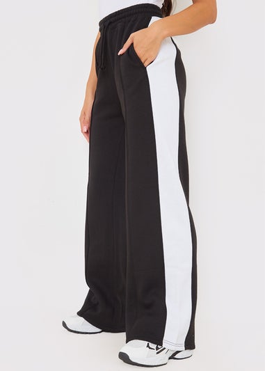 In the Style Gemma Atkinson Black Stripe Wide Leg Trousers
