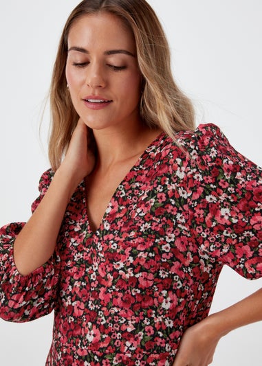 Papaya Petite Pink Ditsy Floral Dress