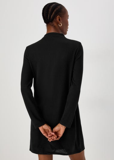 JDY Tonsy Black Long Sleeve Funnel Neck Dress