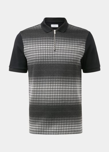 Black Check Smart Polo Shirt