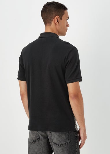 Black Check Smart Polo Shirt