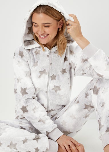 Grey Marl Star Print Onesie