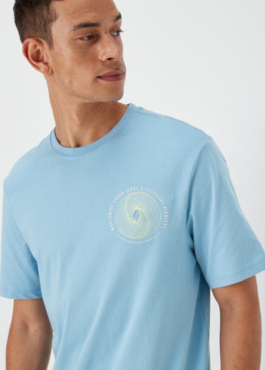 US Athletic Light Blue Graphic T-Shirt