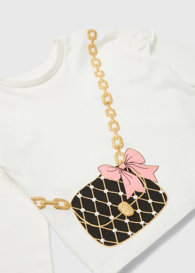 Girls Cream Bag T-Shirt (9mths-6yrs)