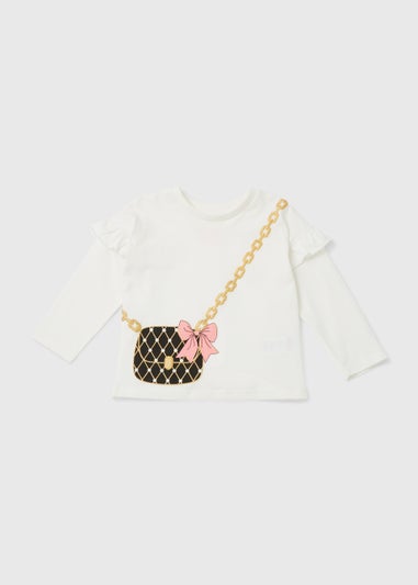 Girls Cream Bag T-Shirt (9mths-6yrs)