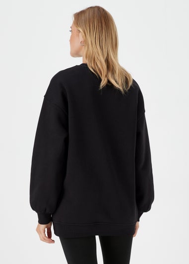 Black Longline Sweatshirt
