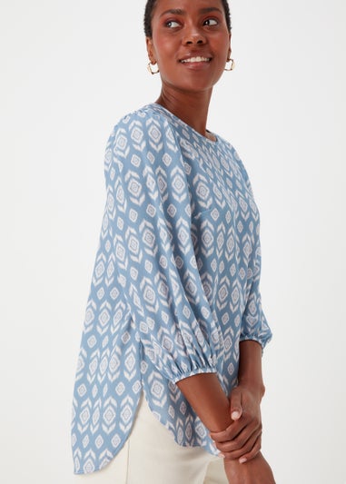 Indigo Print Top