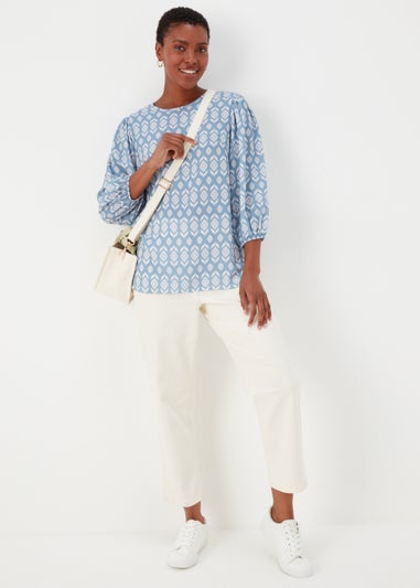 Indigo Print Top