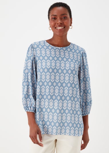 Indigo Print Top