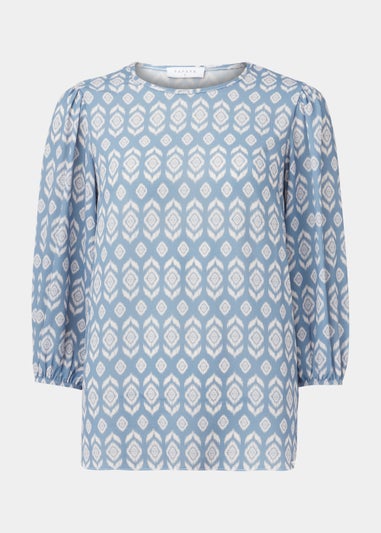 Indigo Print Top