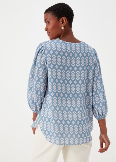 Indigo Print Top