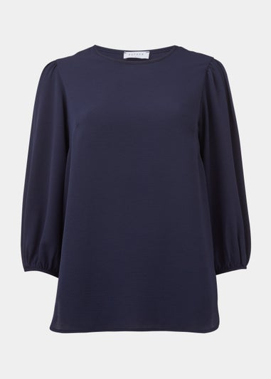 Navy Bubble Box Top