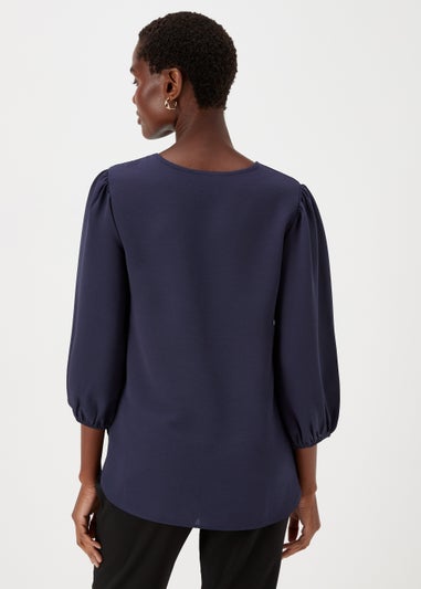 Navy Bubble Box Top