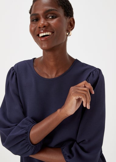 Navy Bubble Box Top