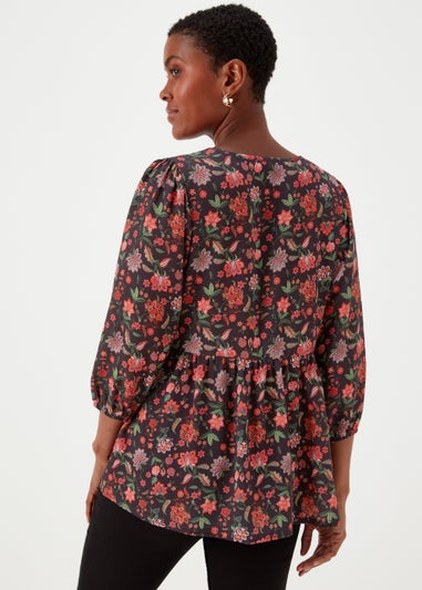 Multicoloured Floral Boho Top