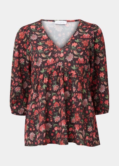 Multicoloured Floral Boho Top