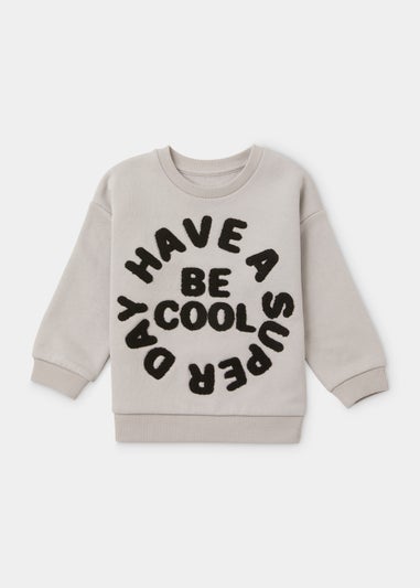 Boys Grey Cool Crewneck Sweatshirt (9mths-6yrs)